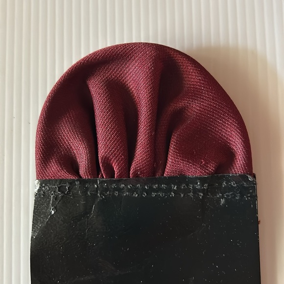 Vintage Burgundy Pocket Handkerchief Square Insert - Picture 5 of 5